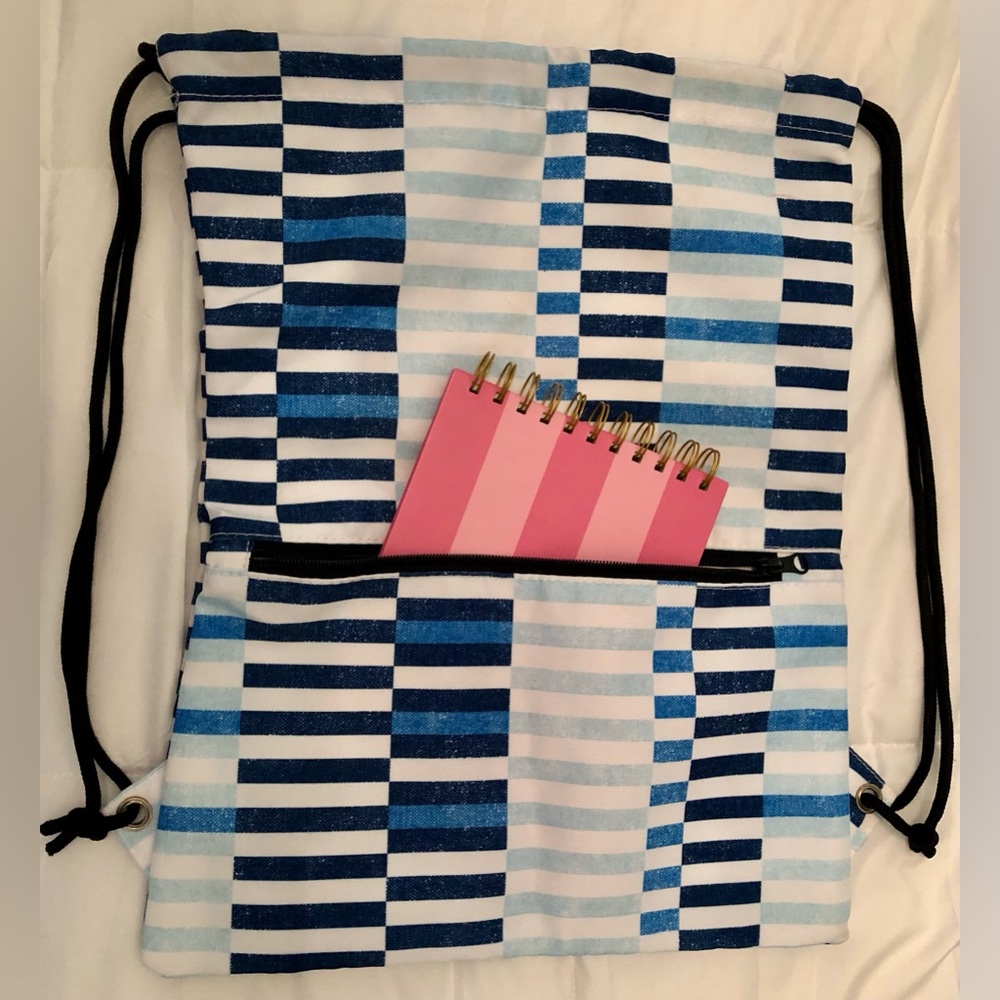Scout Bags, Old School Drawstring Backpack, “Ripped Jeans” pattern, NWOTs